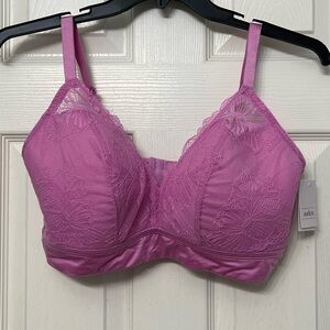 Auden Women's Vibrant Pink Lace Bra
